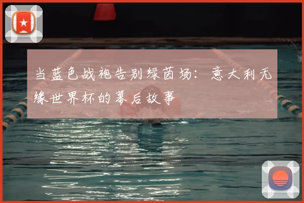 当蓝色战袍告别绿茵场：意大利无缘世界杯的幕后故事